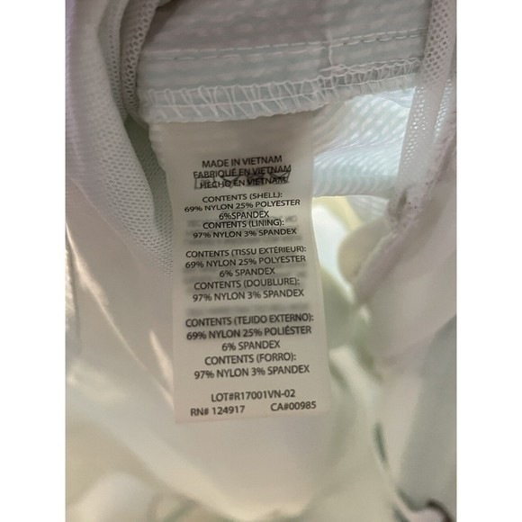 Onia The Calder 7.5” Nylon Swim Shorts Drawstrings Men's Size 40 Pale Seersucker - Picture 6 of 7